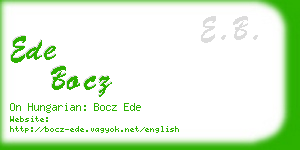 ede bocz business card
